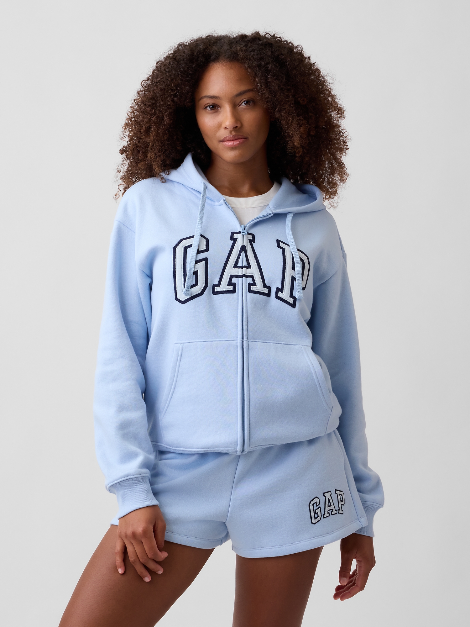 Relaxed Gap Logo Zip Hoodie | Gap Factory