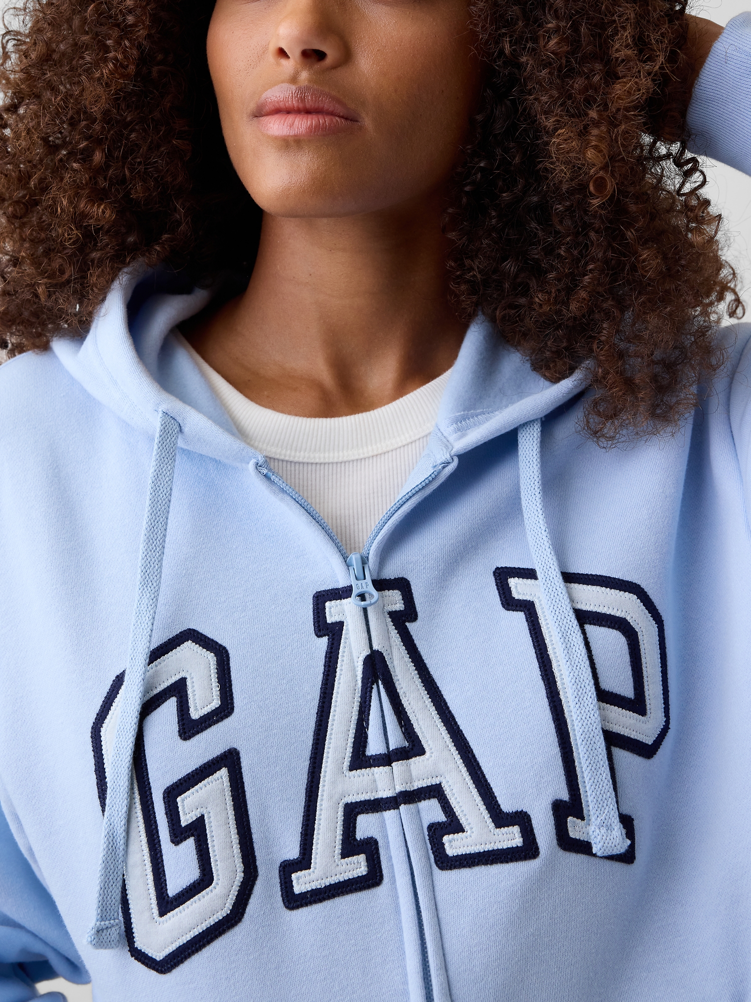 Relaxed Gap Logo Zip Hoodie | Gap Factory
