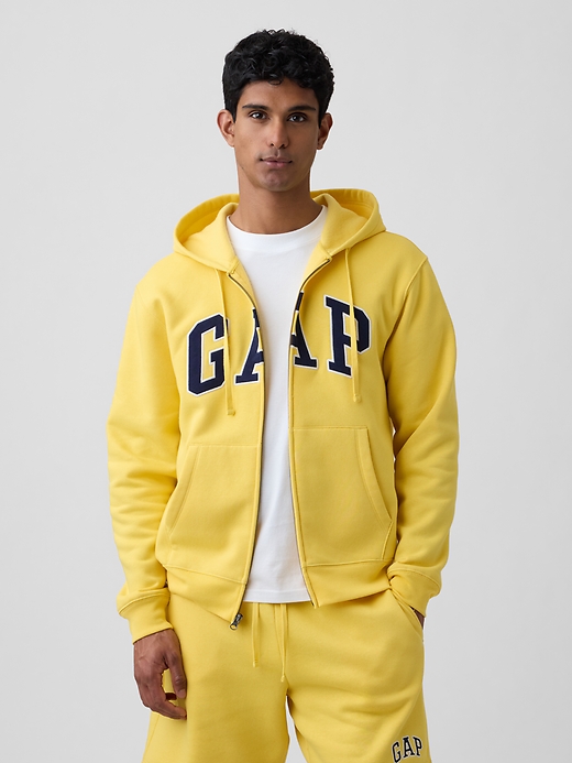 Image number 1 showing, Adult Relaxed Gap Logo Zip Hoodie