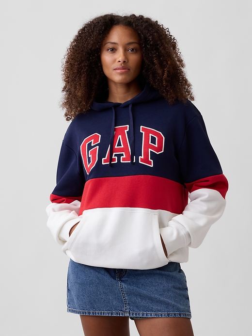 Image number 4 showing, Adult Relaxed Gap Logo Colorblock Hoodie