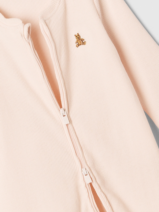 Image number 2 showing, Baby Ribbed Two-Way Zip One-Piece