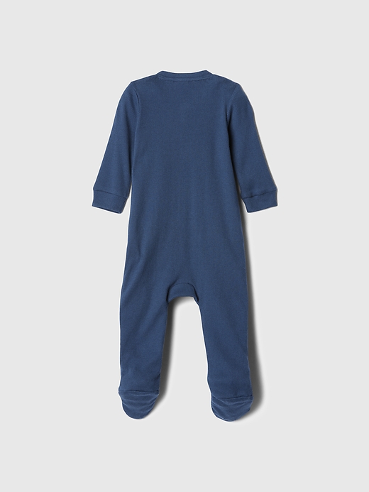 Image number 3 showing, Baby Ribbed Two-Way Zip One-Piece