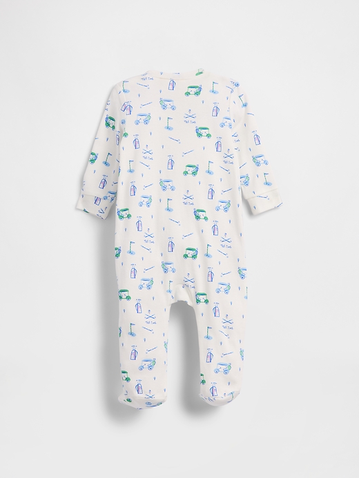 Image number 3 showing, Baby Print Two-Way Zip One-Piece