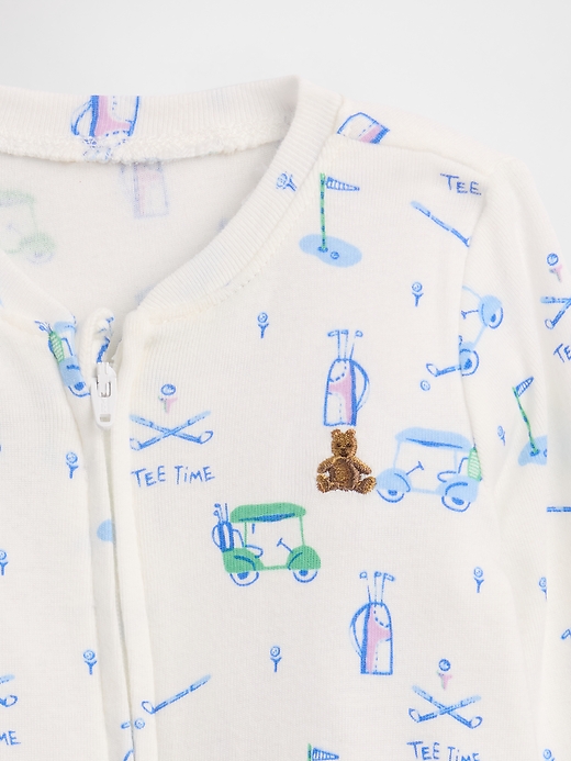 Image number 2 showing, Baby Print Two-Way Zip One-Piece