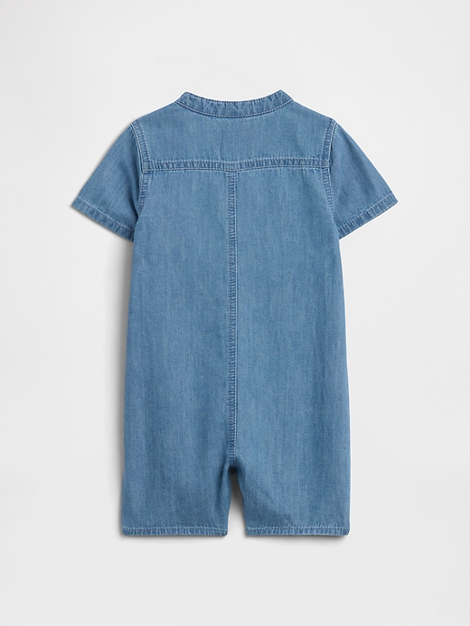 Image number 3 showing, Baby Brannan Bear Denim Romper