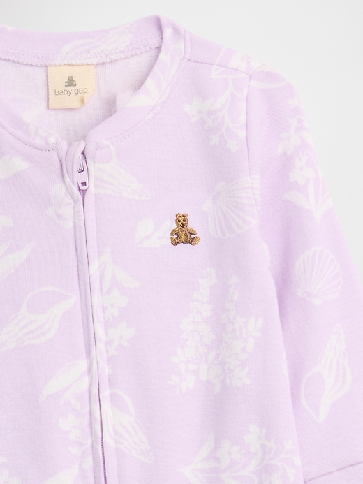 Image number 2 showing, Baby Print Two-Way Zip One-Piece